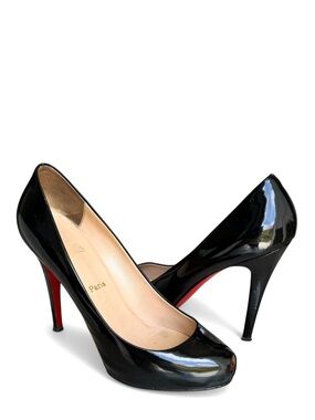 Christian Louboutin Black Patent Pumps Heels
